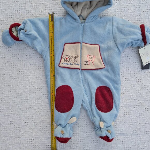 Deux Par Deux Babies' Hooded Insulated Snowsuit + Hat Age 3 Month, 6 m, 9 m NEW - Picture 8 of 16